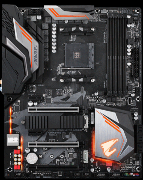 AMD X470 AORUS motherboard with 8+3 Hybrid Digital PWM, Dual M.2 with Thermal Guard
